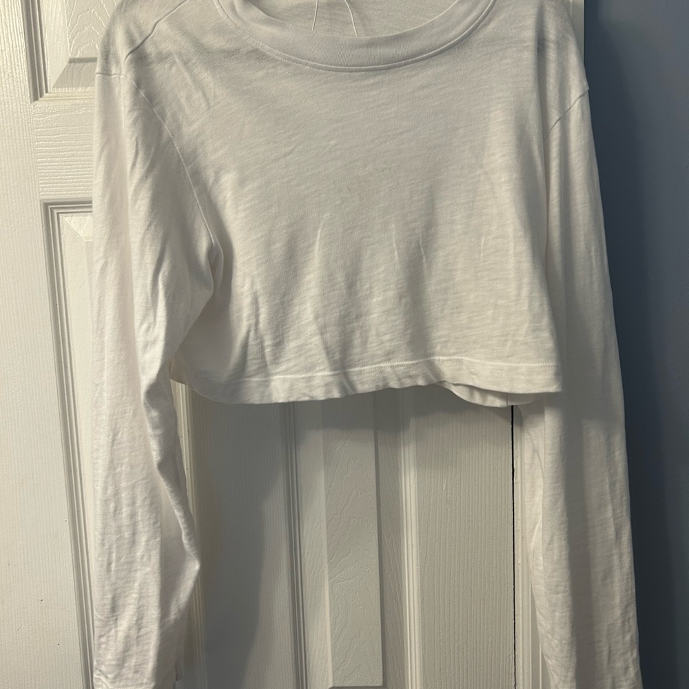 Cotton Citizen White Long Sleeve Crop Top - Picture 5 of 5